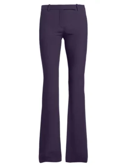 Alexander Mcqueen Narrow Bootcut Trousers In Amethyst