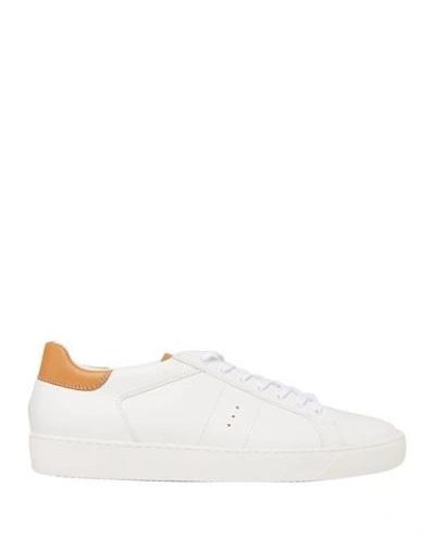 Jm Weston Leather Sneakers In White