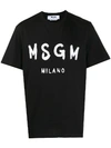 Msgm Logo T-shirt In Black