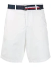 TOMMY HILFIGER BROOKLYN BELTED COTTON SHORTS