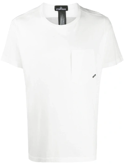 Stone Island Shadow Project Chest Pocket Cotton T-shirt In White
