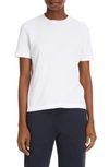 THOM BROWNE SIDE STRIPE RIB KNIT T-SHIRT,FJS065A-06313