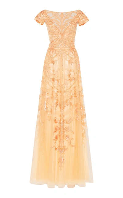 Zuhair Murad Sequin-embellished Organza Gown In Pink