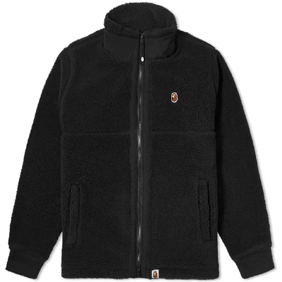 A Bathing Ape Boa Ape Head One Point Zip Jacket In Black