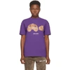 PALM ANGELS PURPLE BEAR T-SHIRT