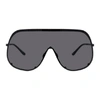 RICK OWENS BLACK SHIELD SUNGLASSES