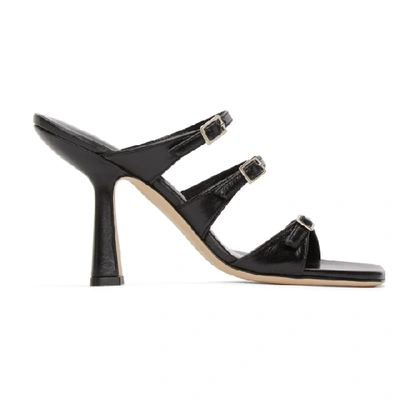 By Far Black Malene 95 Buckled Leather Sandals