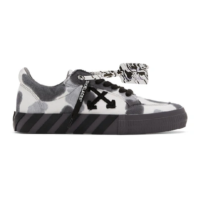 Off-white Vulcanized Tie-die Low-top Sneakers In Black