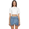 OFF-WHITE WHITE CROPPED 'OFF' T-SHIRT