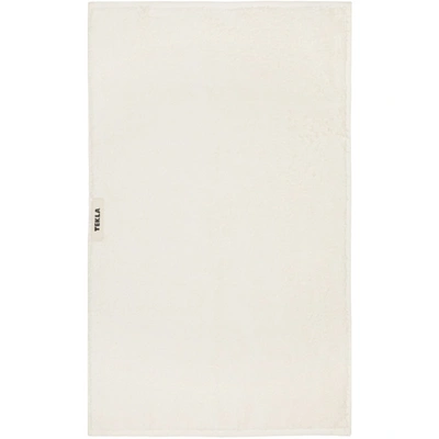 Tekla White Organic Hand Towel In Ivory