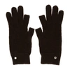 RICK OWENS BROWN MOHAIR & ALPACA TOUCHSCREEN GLOVES