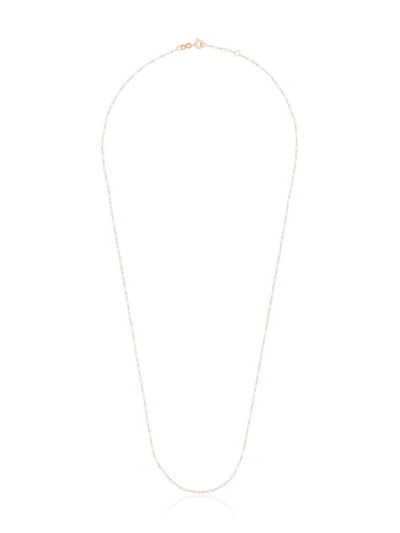 Gigi Clozeau 18k Yellow Gold Beaded Necklace In R01 White Rose Gold