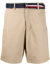 TOMMY HILFIGER BROOKLYN BELTED COTTON SHORTS