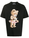 Domrebel Short Sleeve Snap Print T-shirt In Black