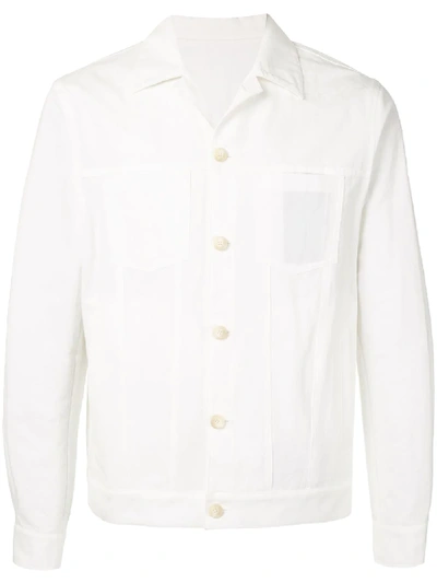 D'urban Patch Pocket Shirt Jacket In White