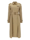 BURBERRY BURBERRY COLOUR BLOCK GABARDINE TRENCH COAT