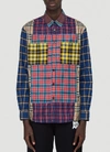BURBERRY BURBERRY PATCHWORK CHECK OVERSIZED SHIRT