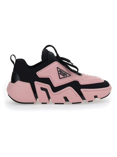 Prada Techno Low-top Sneakers In Pink
