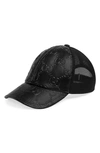 GUCCI GG EMBOSSED LEATHER BASEBALL CAP,6271564HL03