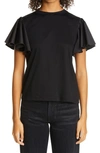 ADEAM RUFFLE TRIM T-SHIRT,1734-CJ