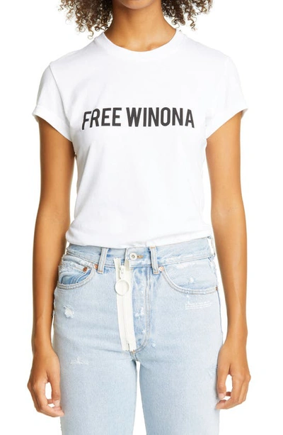 Off-white Free Winona Cotton Jersey T-shirt In White