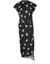 Rabanne Knotted Floral-print Stretch-jersey Midi Dress In V030