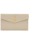 SAINT LAURENT UPTOWN LEATHER CLUTCH,P00483618