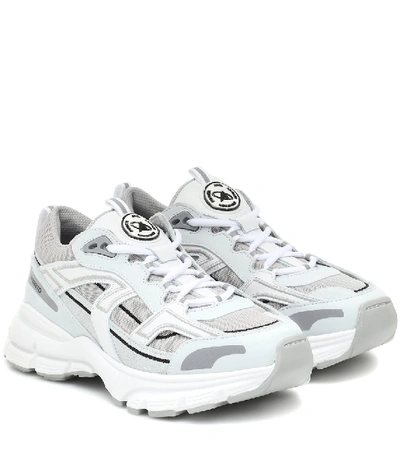Axel Arigato Marathon Runner Mesh And Leather Trainers In White