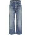 SAINT LAURENT 70年代风格高腰直筒牛仔裤,P00489895