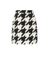 GUCCI HOUNDSTOOTH SILK AND WOOL MINISKIRT,P00496675