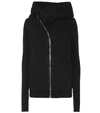 RICK OWENS MOUNTAIN ZIPPED COTTON HOODIE,P00497930