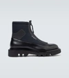 GIVENCHY Leather and neoprene combat boots,P00485469