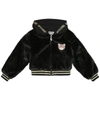 MOSCHINO FAUX FUR BOMBER JACKET,P00499996