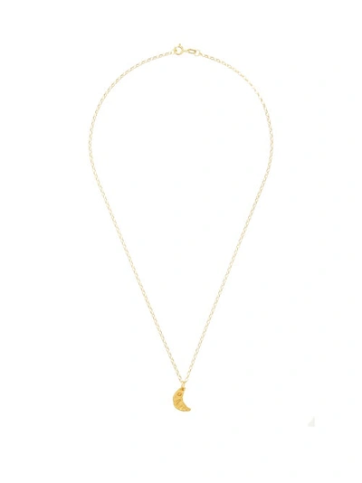 Alighieri 9kt Yellow Gold The Faint Moonlight Diamond Pendant Necklace