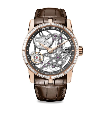 Roger Dubuis Rose Gold And Diamond Excalibur Watch 42mm