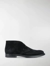Tod's Short Ankle Suede Desert Boots In Black