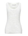 ERMANNO SCERVINO ERMANNO SCERVINO WOMAN SWEATER WHITE SIZE 6 COTTON, POLYAMIDE, GLASS,14075649XT 4