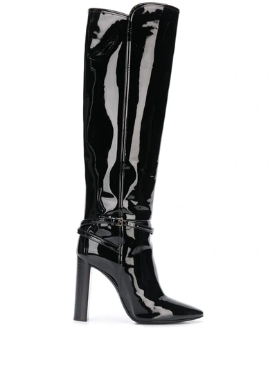 Saint Laurent 76 Boots In Patent Leather In Black