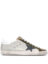GOLDEN GOOSE SUEDE LACE UP TRAINERS WITH STAR DETAIL
