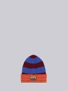 THOM BROWNE THOM BROWNE MULTI-COLOR LAMBSWOOL FCB CREST STRIPE HAT,MKH058A0100314269930