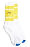 Noah Varsity Stripe Cotton Blend Socks In Yellow