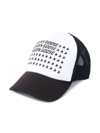 Golden Goose Kids' Logo-print Cotton Cap In Black