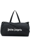 PALM ANGELS LOGO PRINT DUFFLE BAG