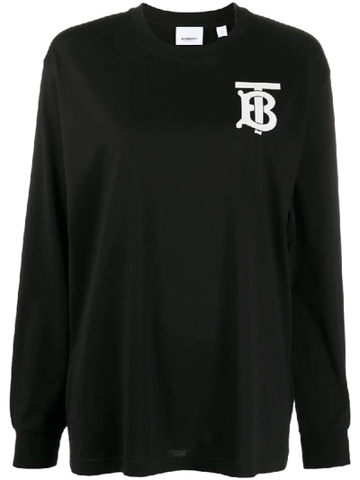 Burberry Monogram Motif T-shirt In Black