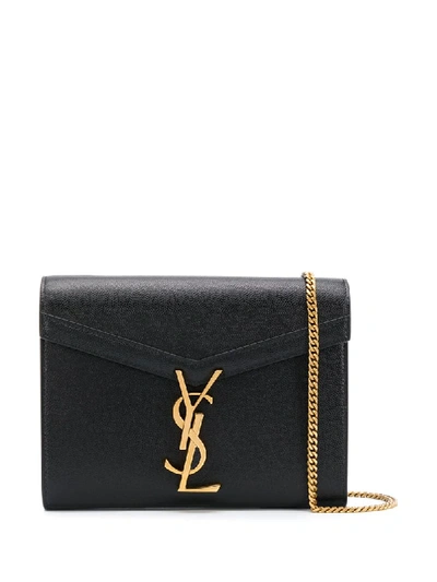 Saint Laurent Ysl 标牌链条翻盖包 In 1000 Nero