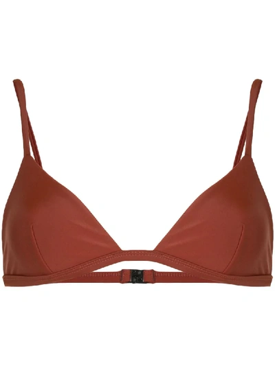 Matteau The Petite Bikini Top In Brown