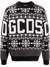 Gcds Snowflake Intarsia Jumper In Black