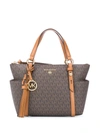 Michael Michael Kors Nomad Small Logo Tote Bag In Brown