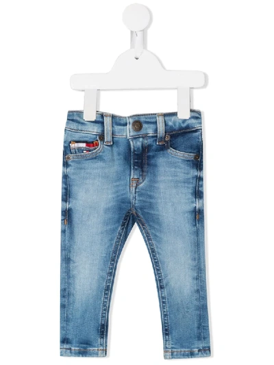 Tommy Hilfiger Junior Babies' Mid-rise Slim-fit Jeans In Blue