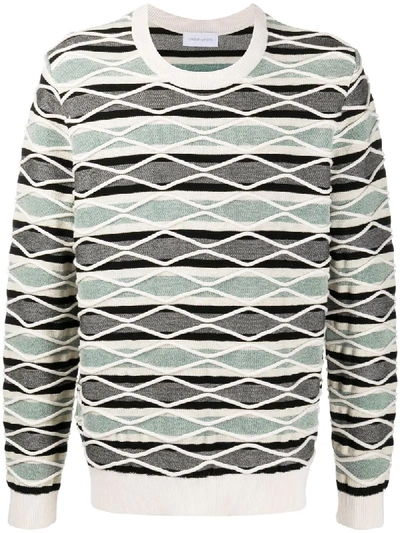 Christian Wijnants Kobe Geometric Wool Jumper In White